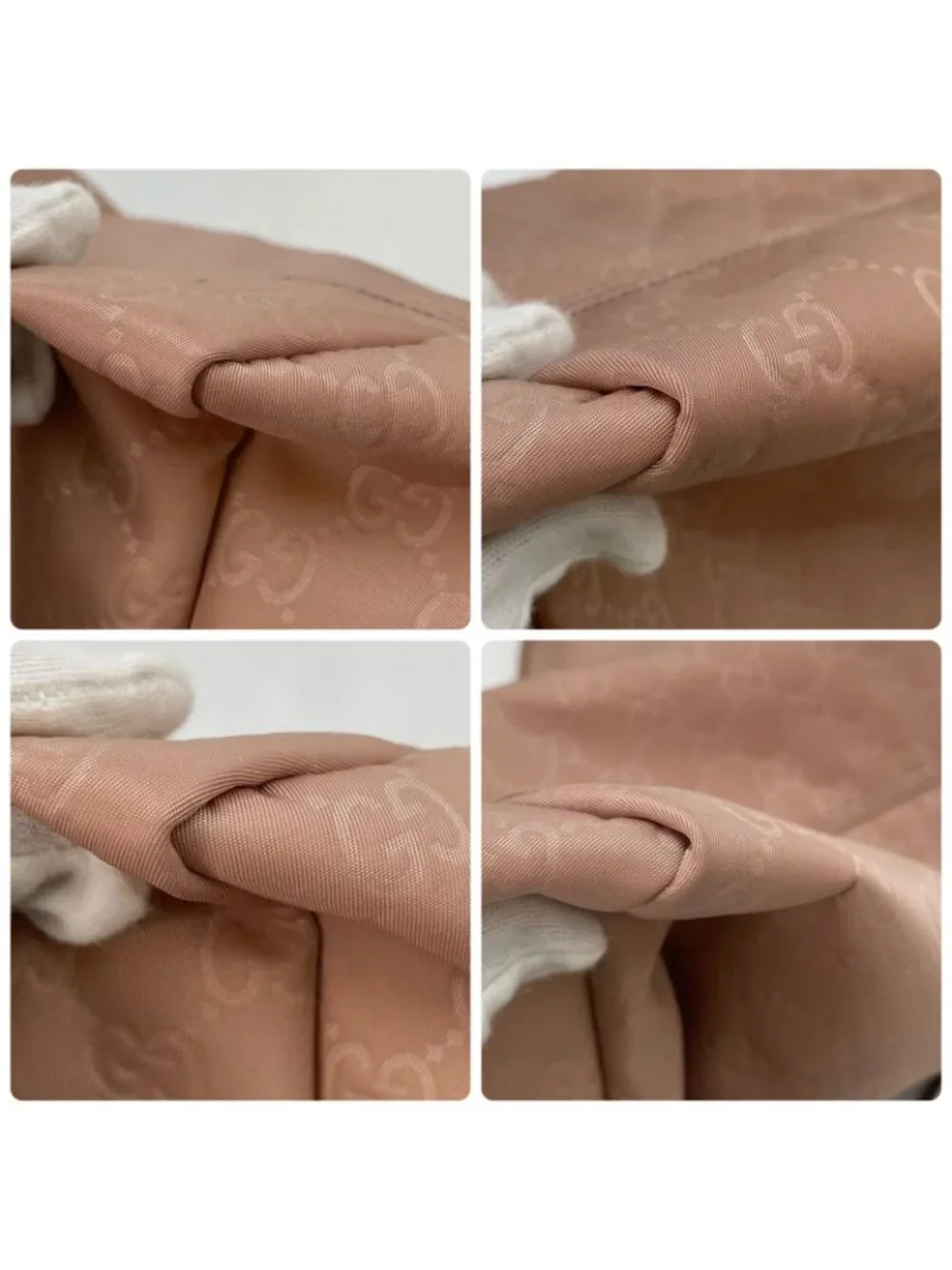 Gucci Tote GG Nylon Business Shoulder Pink Travel - Picture 7 of 13